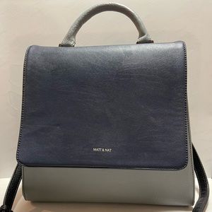 Matt & Nat Two Tone Blue Satchel Bag
